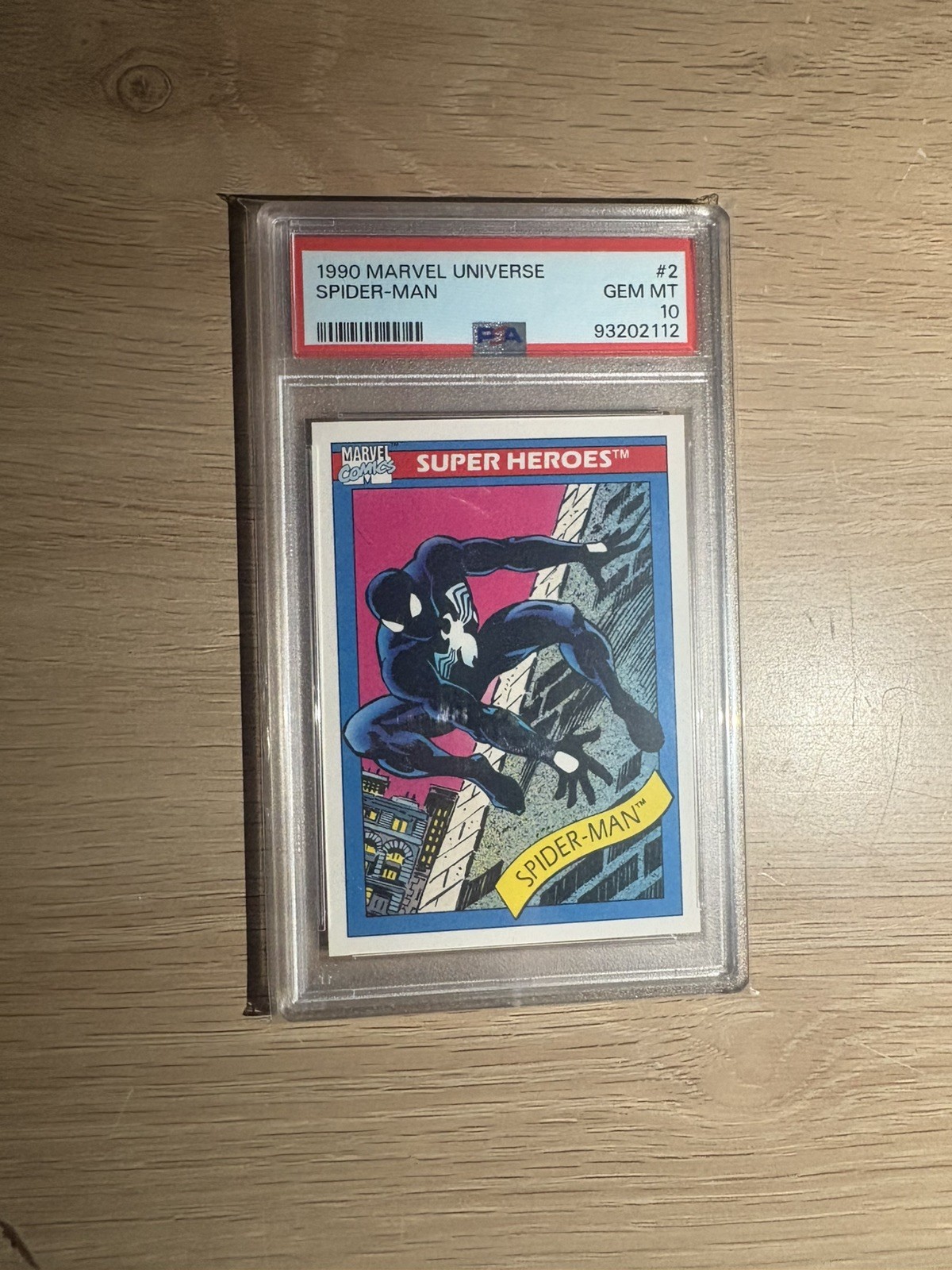 1990 MARVEL UNIVERSE #2 SPIDER-MAN PSA 10