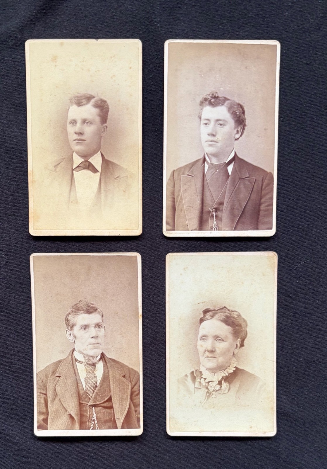 Lot of 2 Antique VT CDV Photos Gauvin Photographer Middlebury Vermont Late 1800s