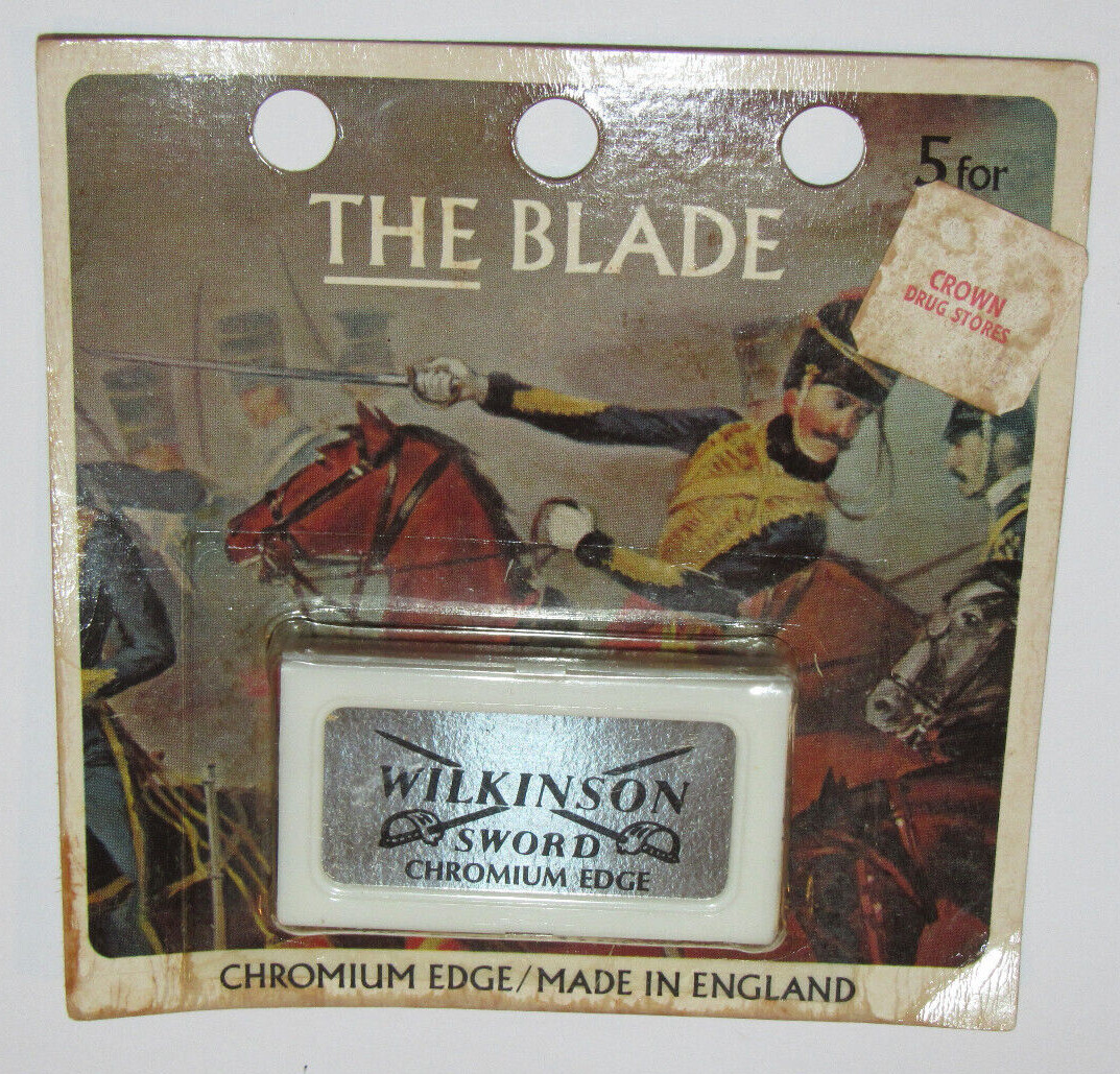 VTG 1970 CHARGE OF THE LIGHT BRIGADE WILKINSON SWORD CHROMIUM EDGE RAZOR BLADES