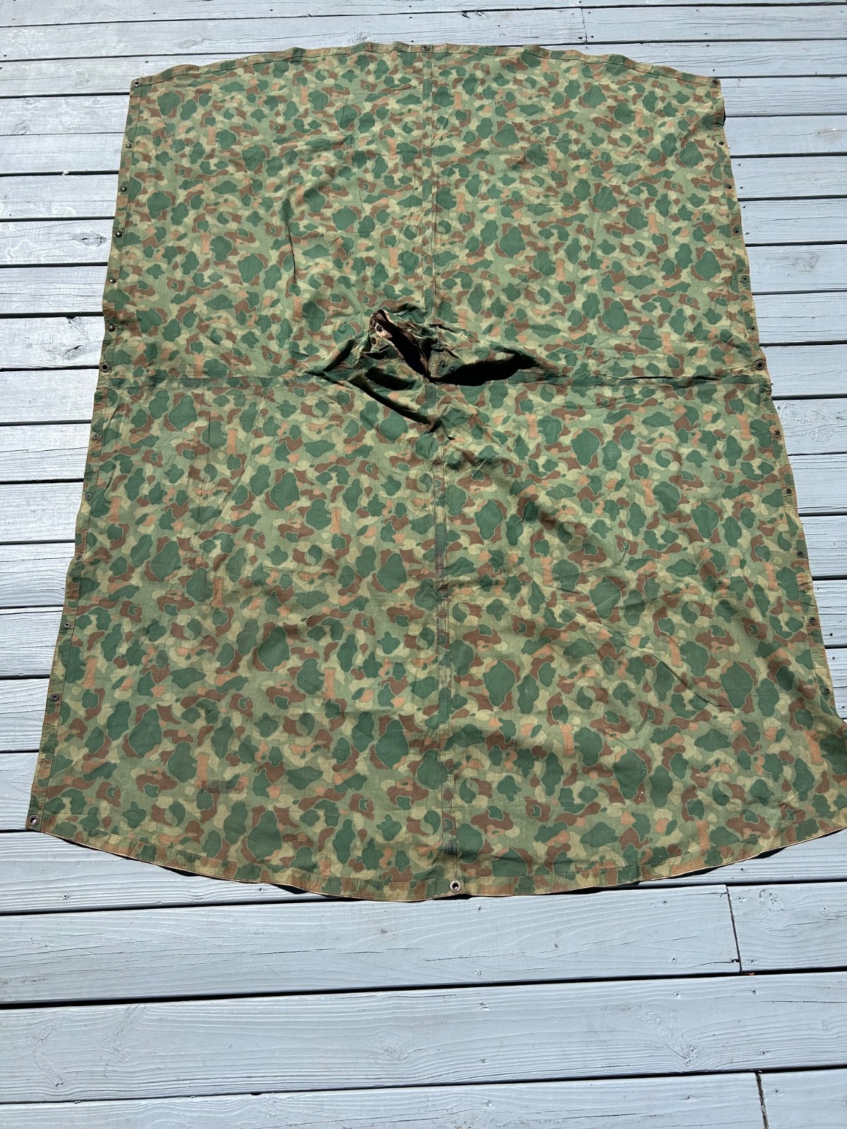 Original WW2 USMC Reversible Frog Skin Rain Poncho Original WW2 USMC Reversible Frog Skin Rain Poncho