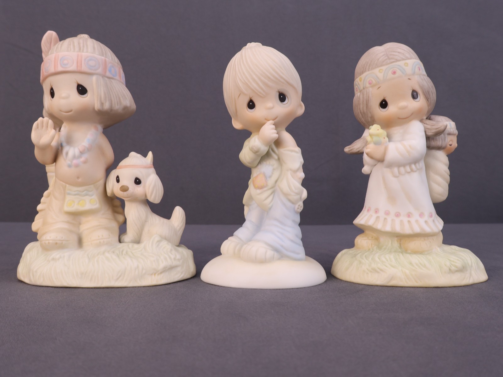 Vintage Precious Moments Figurines 1977 - 1978 Enesco Jonathan & David Lot Of 3 Vintage Precious Moments Figurines 1977 - 1978 Enesco Jonathan & David Lot Of 3