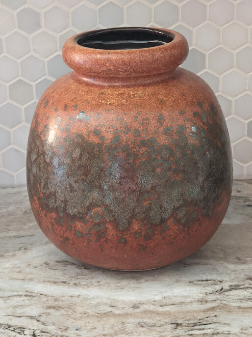 Vintage Scheurich West Germany Pottery Vase 284-19 Very Good Condition No Chips