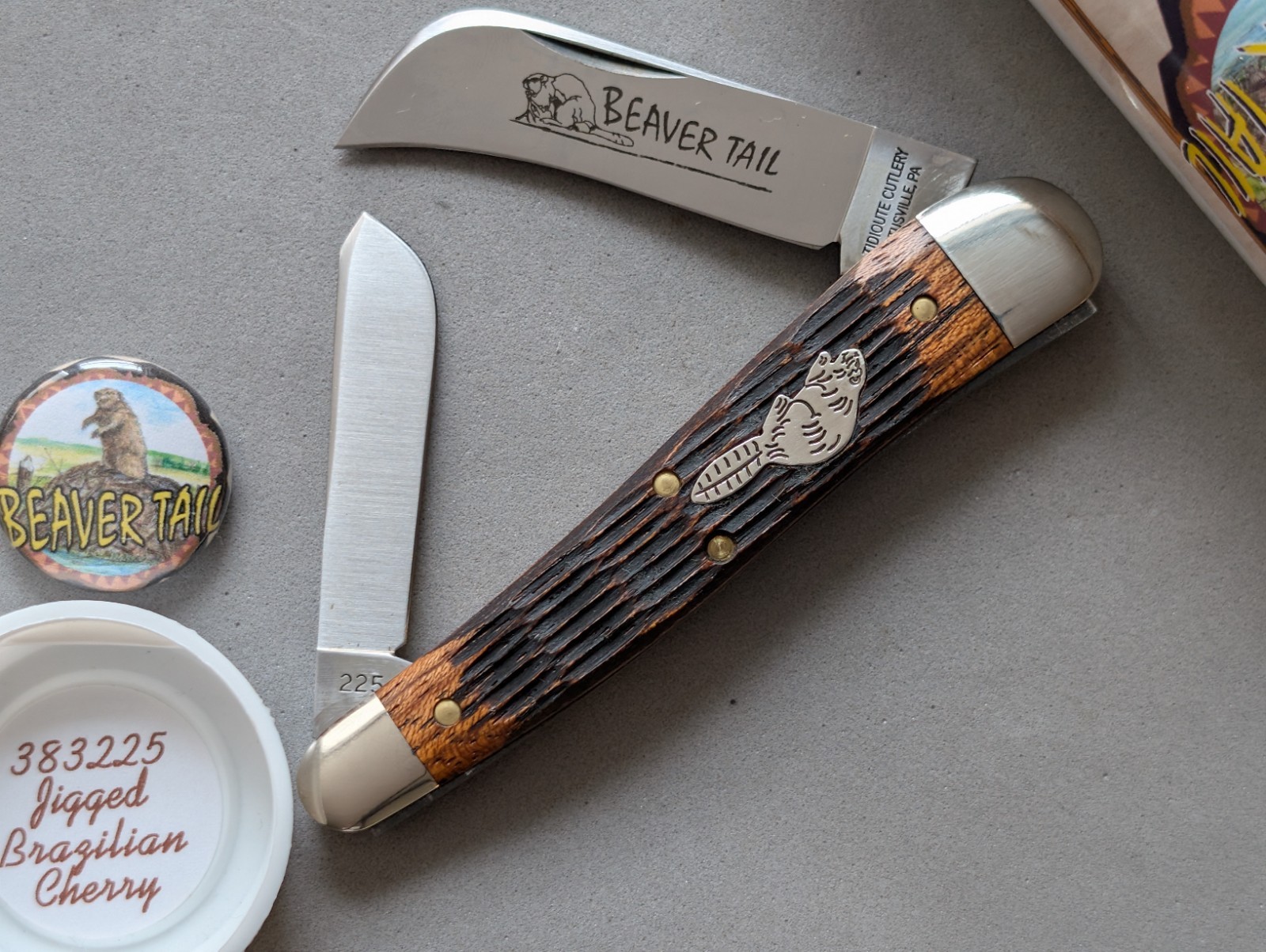 GEC Great Eastern Cutlery #38 Tidioute John Chapman 383225 Brazilian Cherry Wood