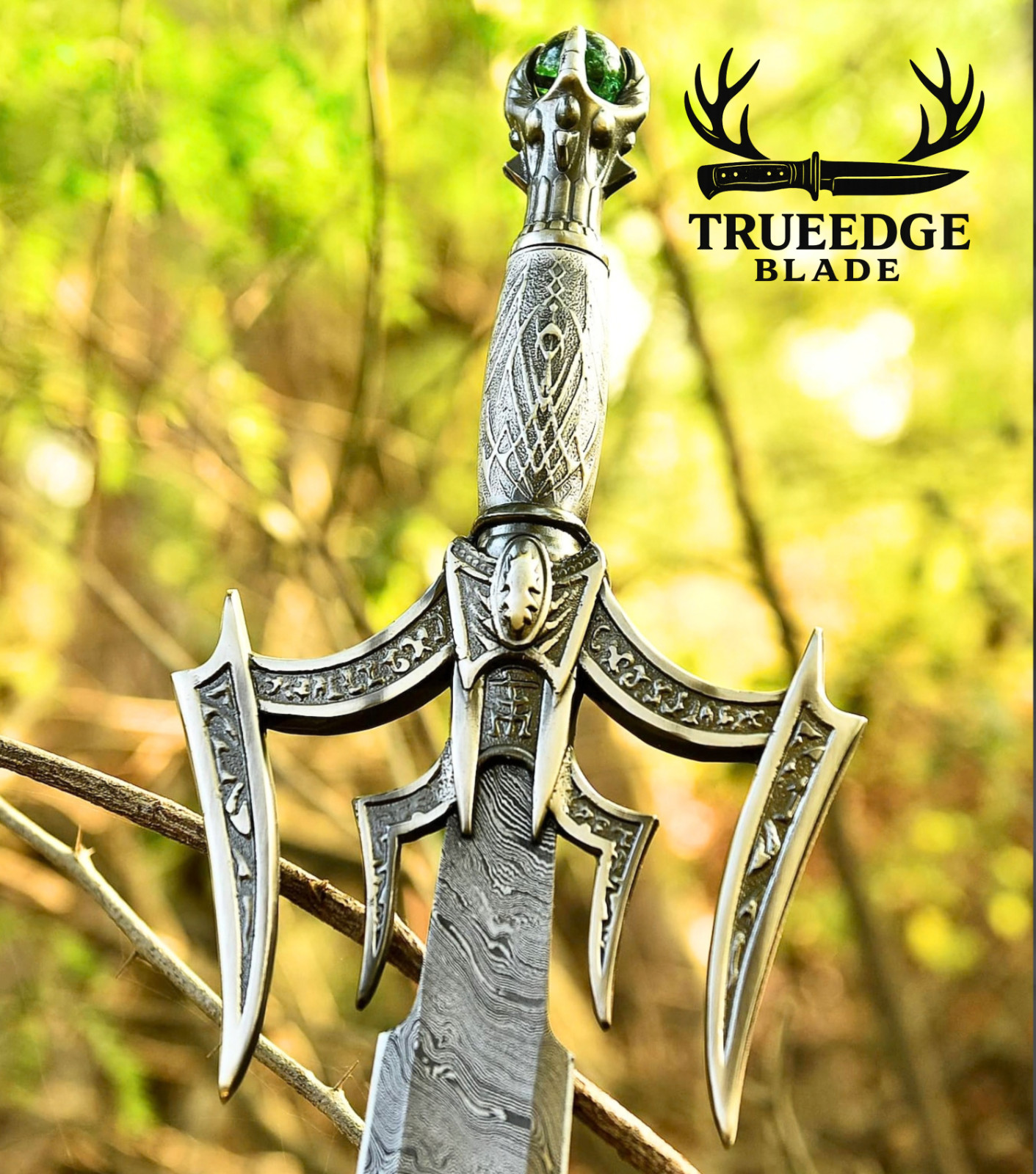 CuatomMade Fantasy Damascus Style Sword Medieval Collectible Gift for Him or Her