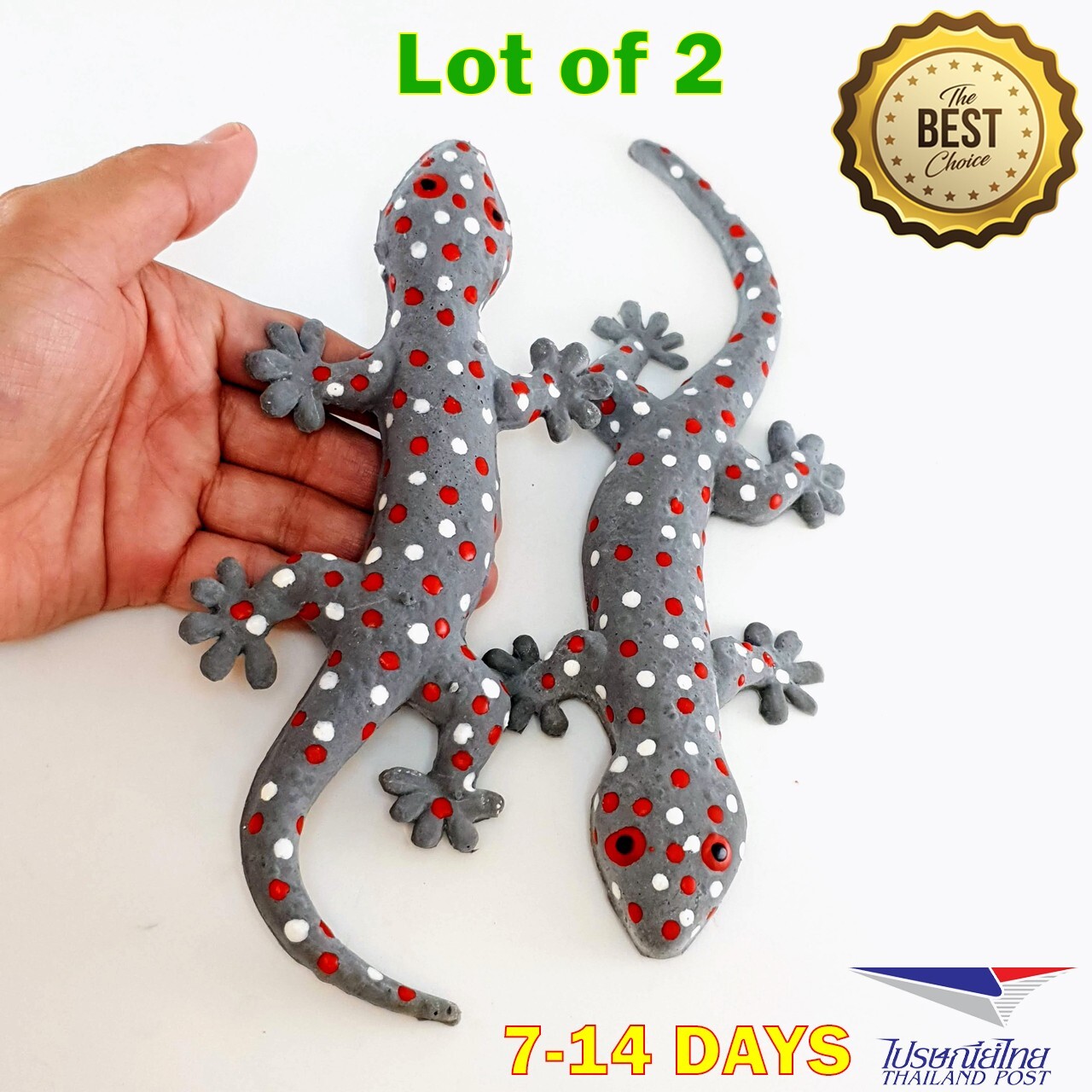 2x Realistic Fake Gecko Lizard Rubber Prop Joke Prank Animal Toy Kid Surprise