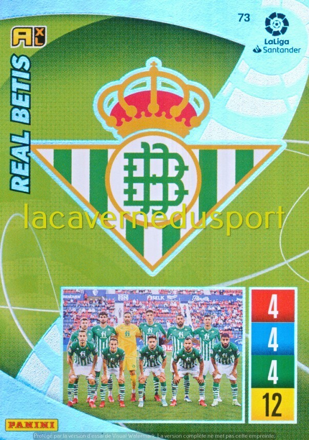 073 ESCUDO BADGE # REAL BETIS PANINI LEAGUE SANTANDER 2021 2022 ADRENALYN