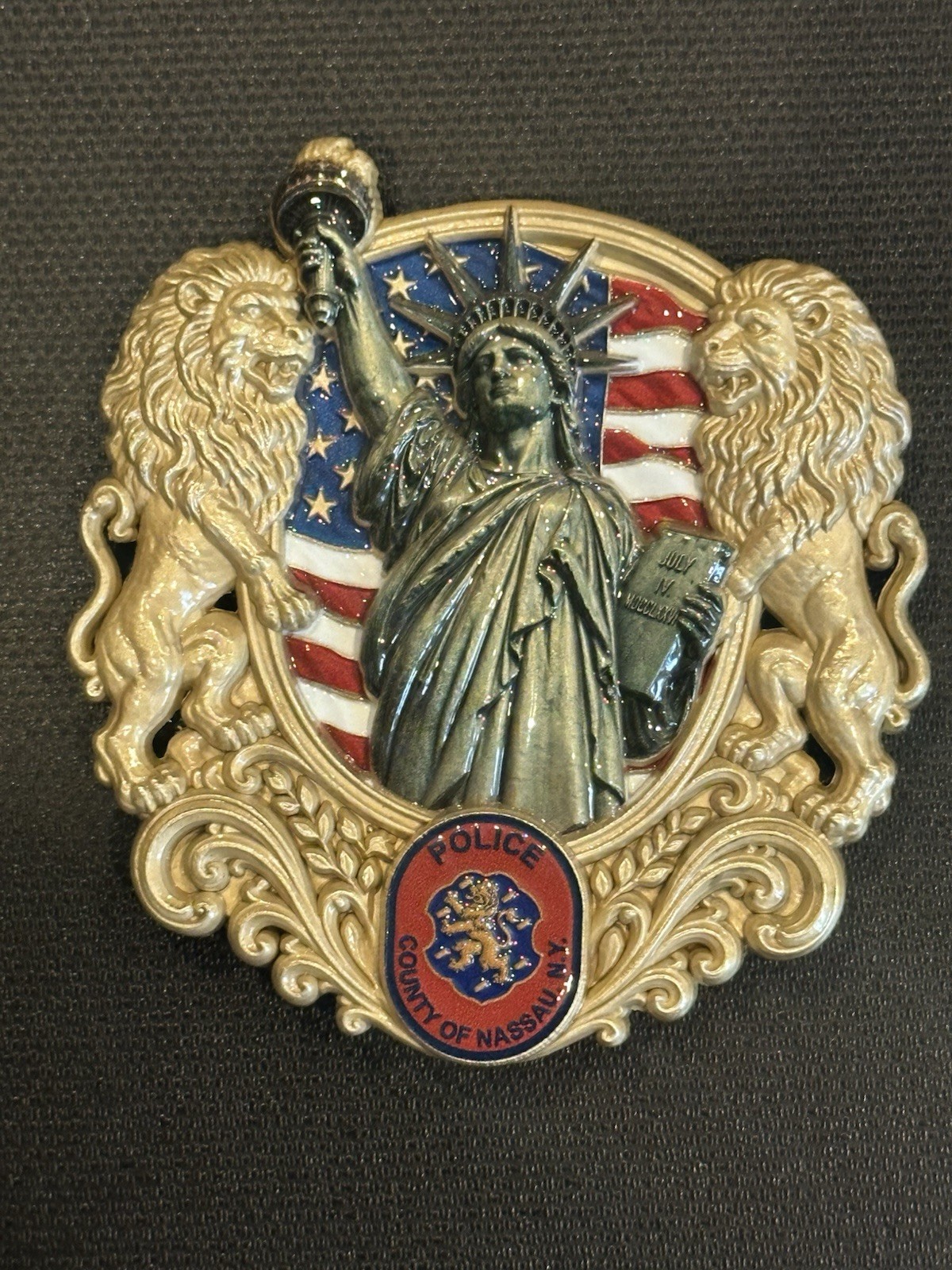 Nassau County Police 250 Challenge Coin - Large coin