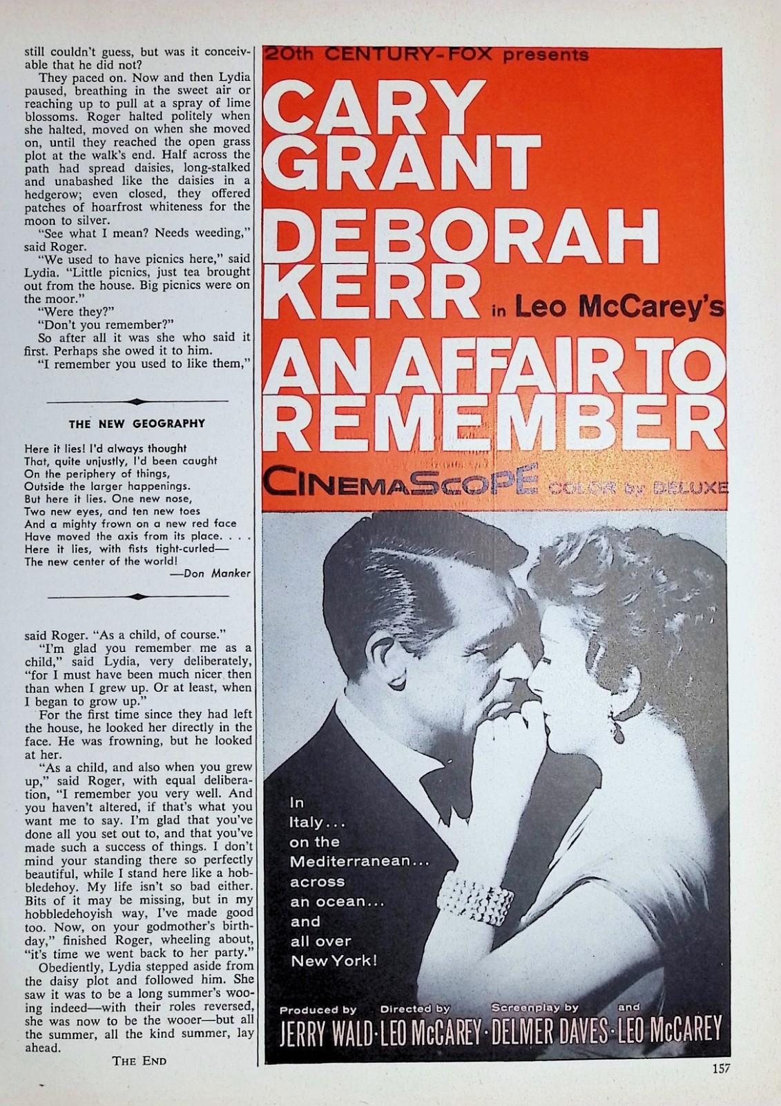 Original 1942 Vintage Movie Ad: Cary Grant & Deborah K in An Affair to Remember
