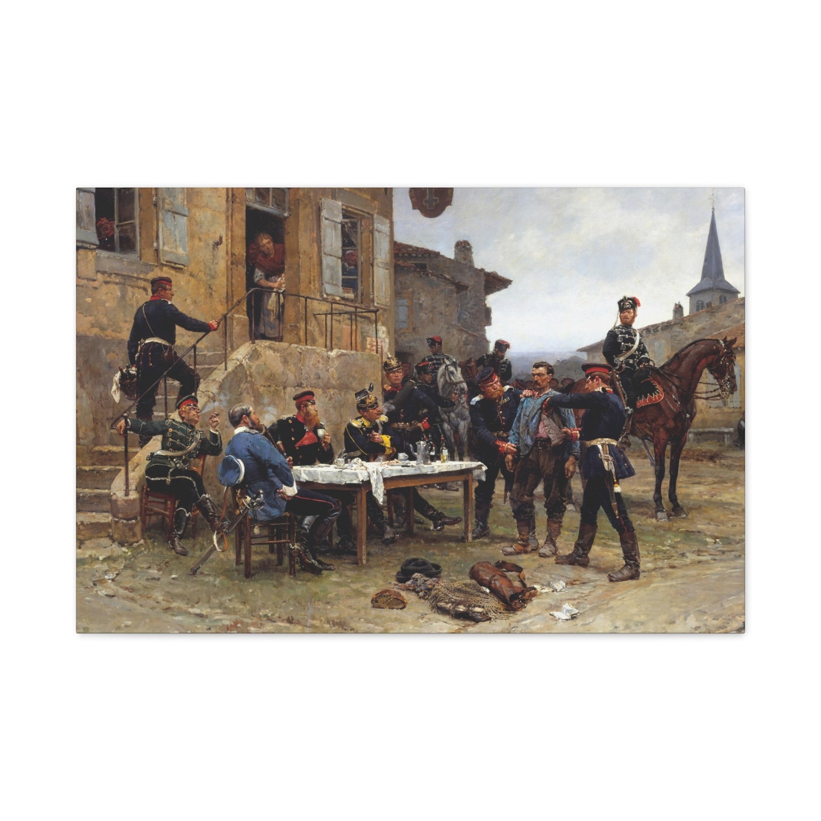 Alphonse-Marie-Adolphe de Neuville (1835–1885) The Spy 1880 - Canvas Wall Art