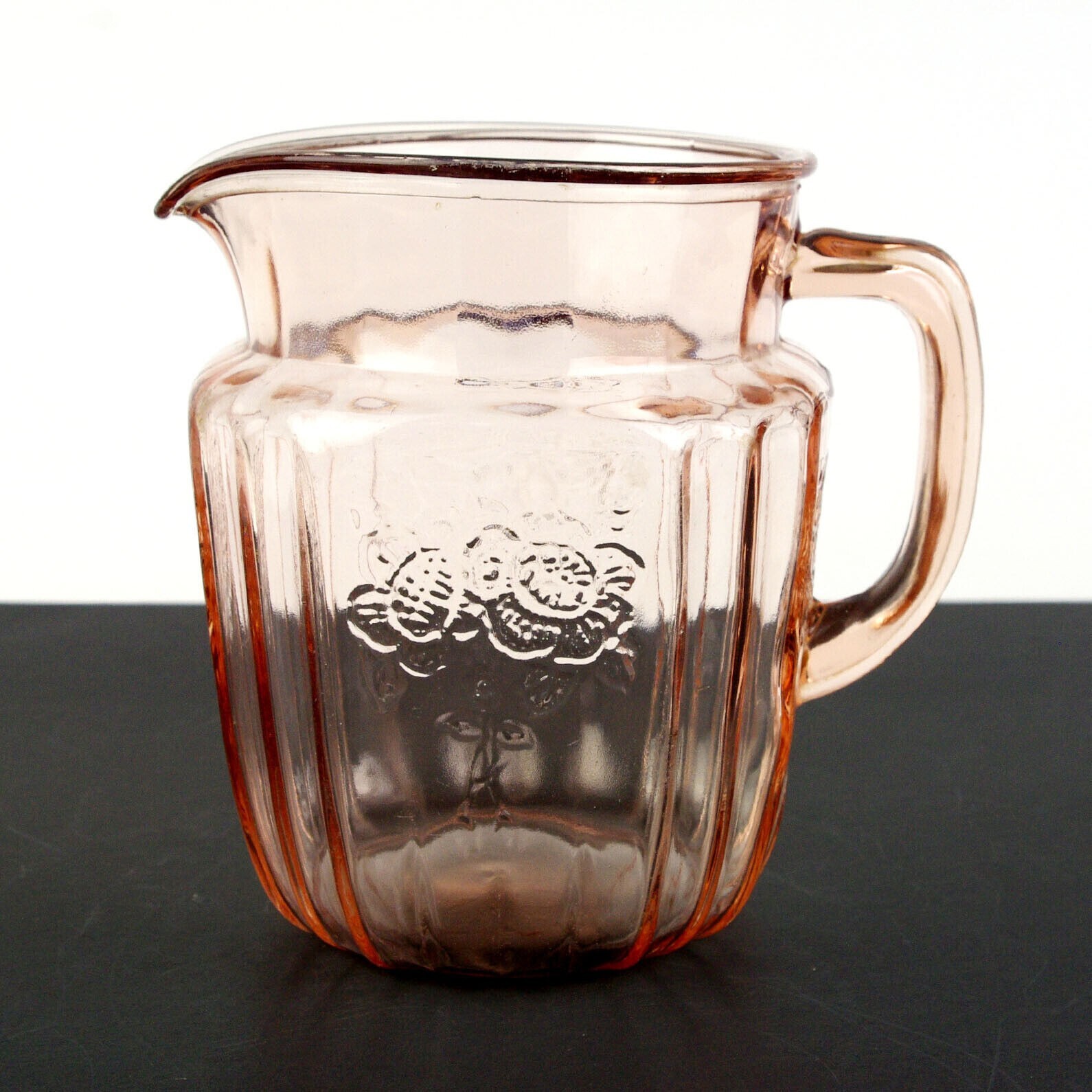 Vintage Anchor Hocking Mayfair Pink 37 Oz Pitcher - Made in USA