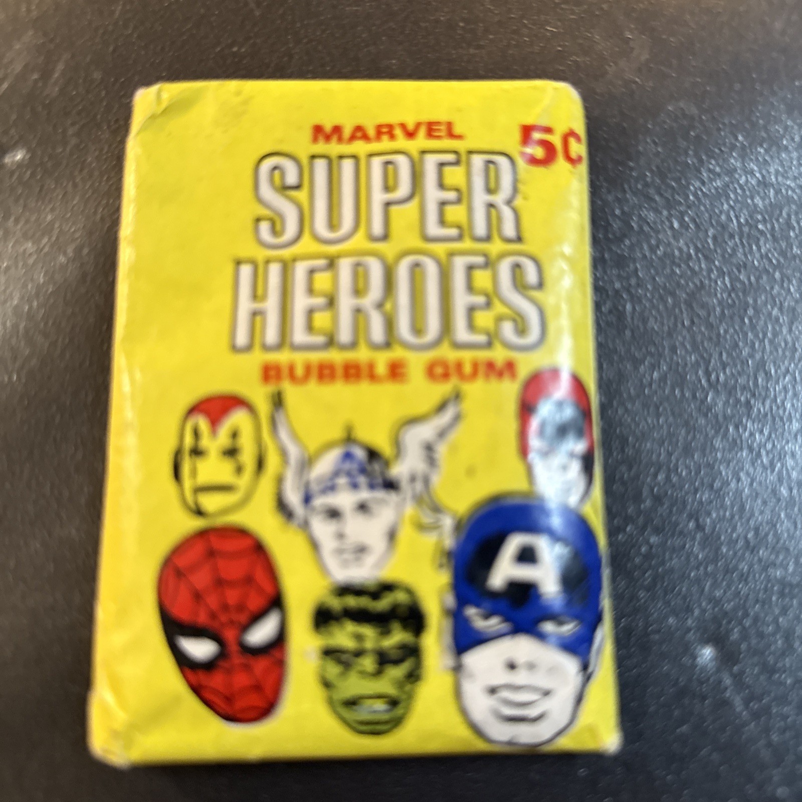 1966 Donruss Marvel Super Heroes Wax Pack Rare, 1st Ever Factory Sealed Pack