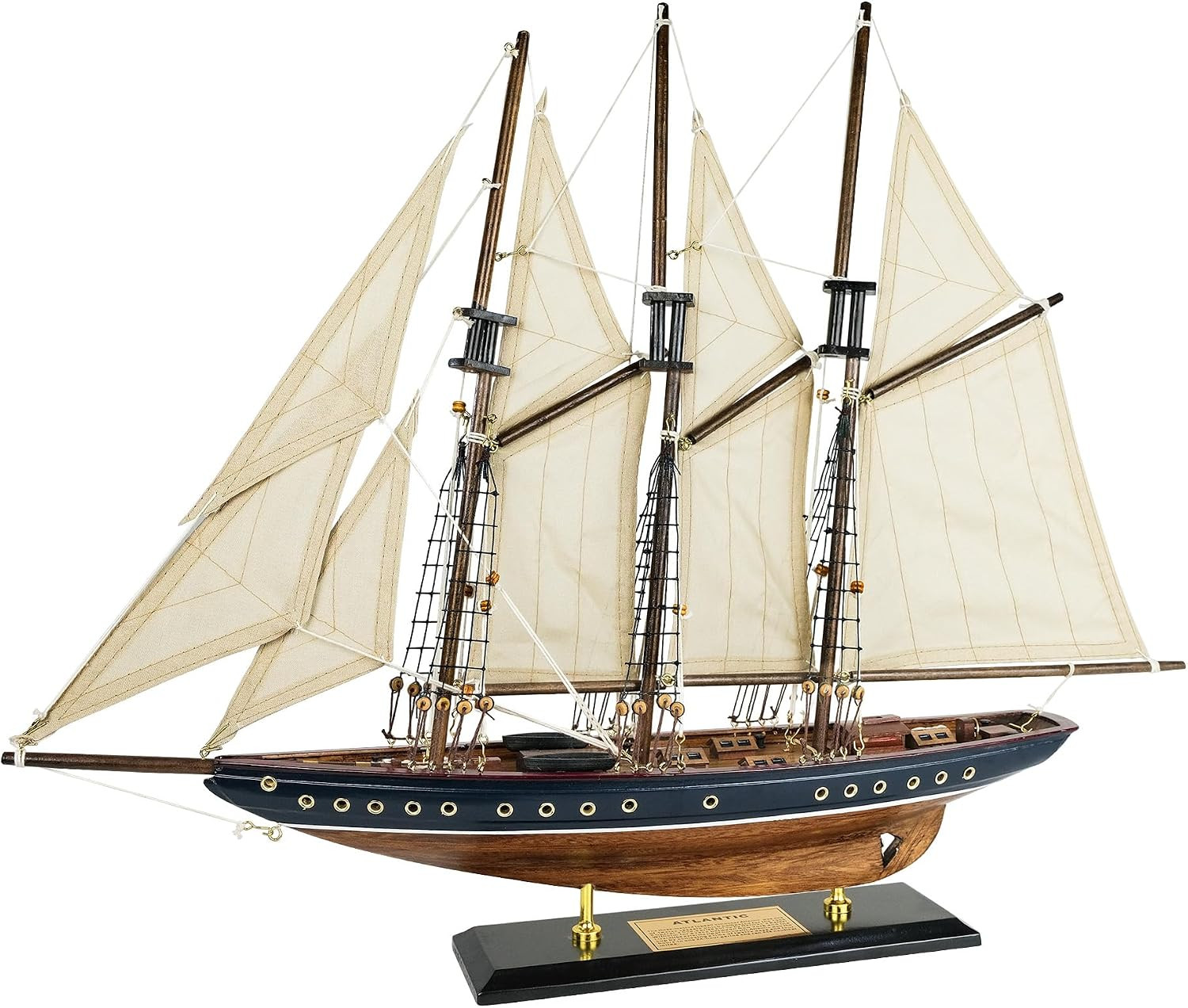 SAILINGSTORY Wooden Sailboat Model Ship Atlantic 24