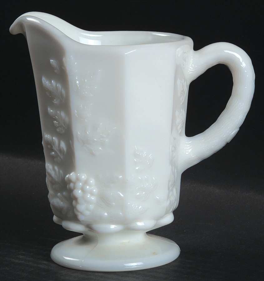 Westmoreland Paneled Grape Milk Glass Mini Creamer 769604