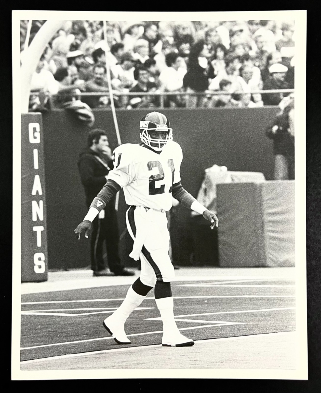 1987 Boris Byrd #21 New York Giants NFL Football Game Vintage Press Photo
