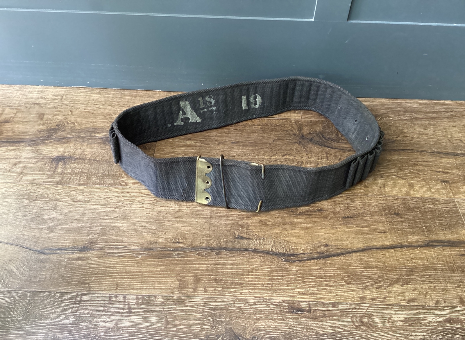 Mills M1894 Blue Infantry 45.  round cartridge belt for .30-40 Krag Infantry A18