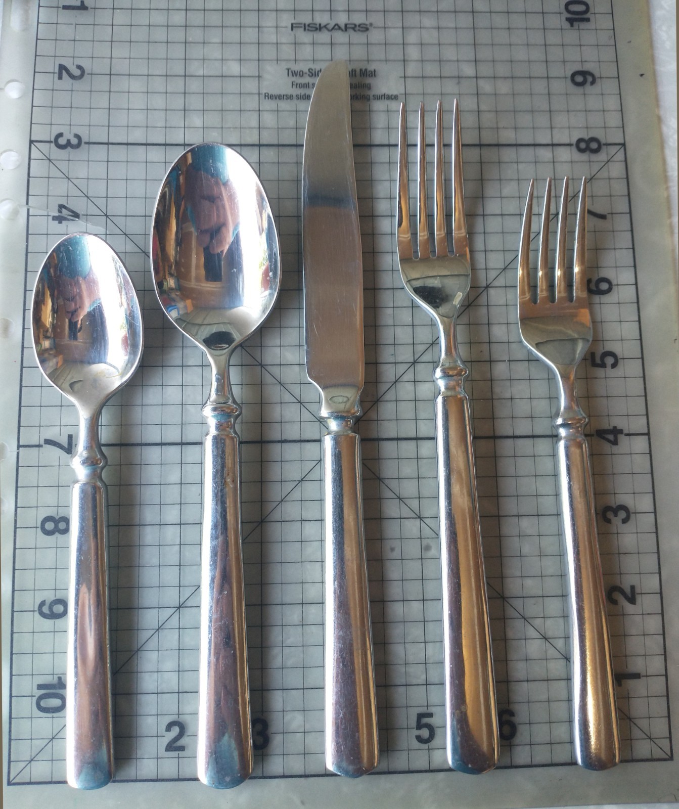 Martha Stewart Empire 4 Complete Setting 36 Piece Glossy Stainless China Retired