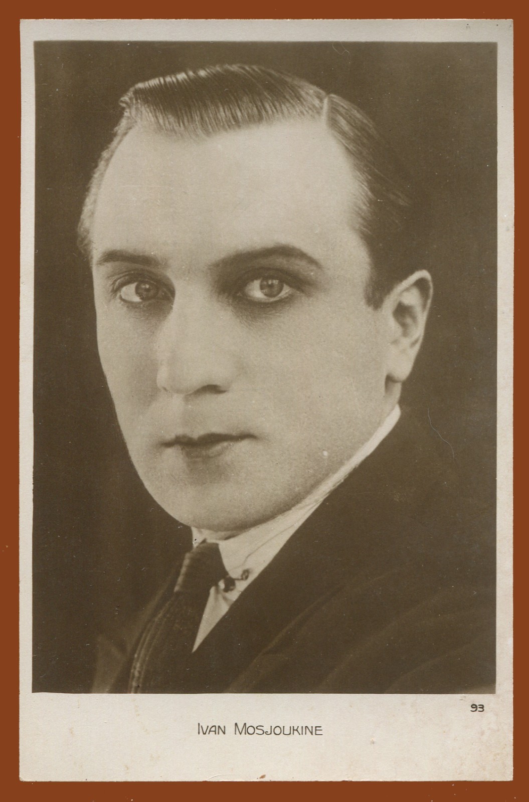 [61202] IVAN MOSJOUKINE (1889-1939) Vintage Russian Actor Postcard 1930s CM