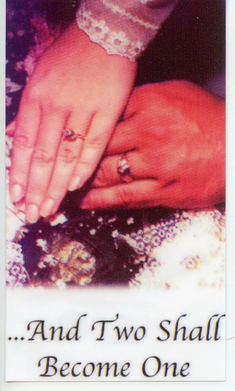 A MARRIAGE PRAYER - Laminated  Holy Cards.  QUANTITY 25 CARDS