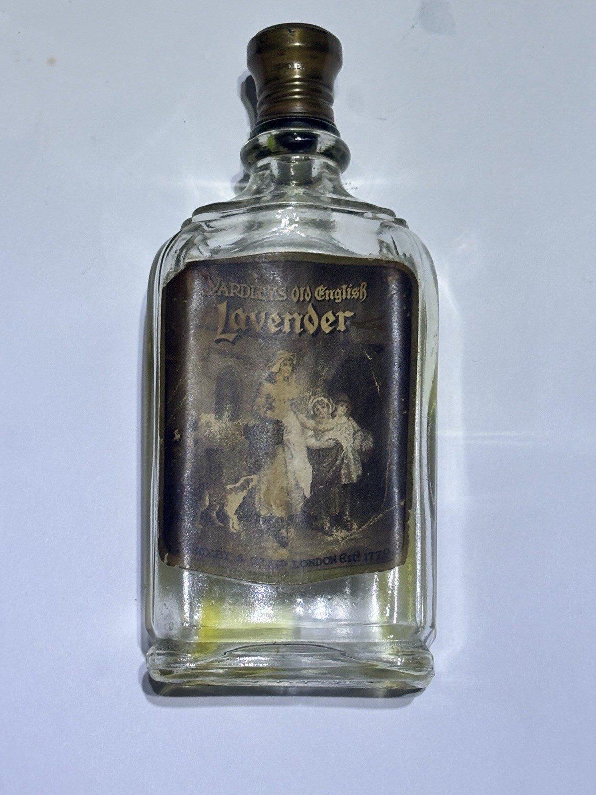 Antique Perfume Bottle Yardley Old English Lavender Bottle Made England  12.5cc