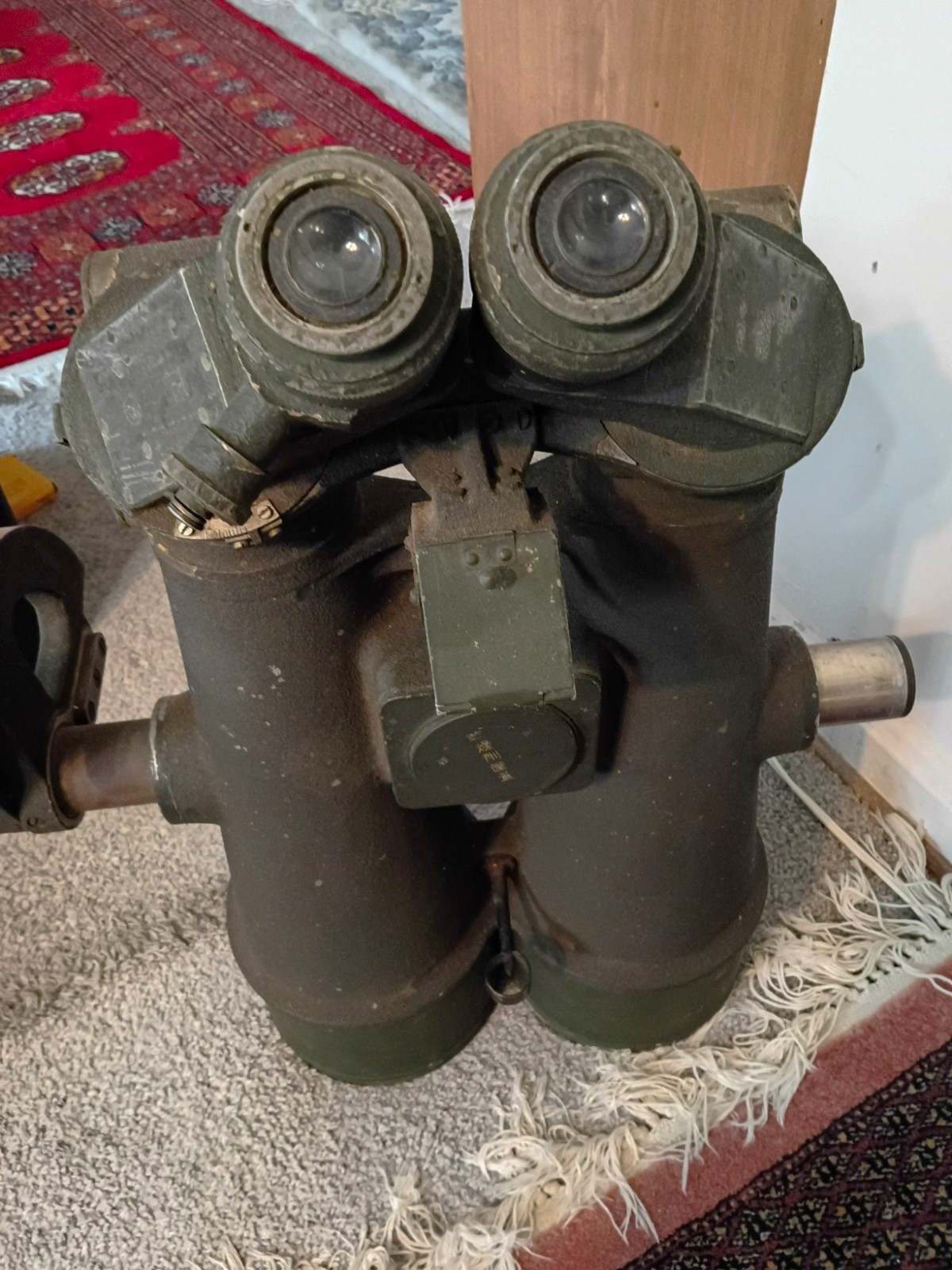 WWII US Military Field Binoculars with Lens Caps, Original Militaria