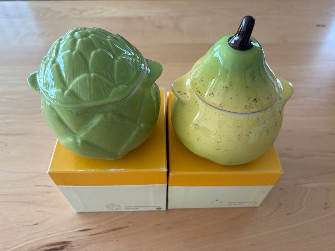 Unused Le Creuset Vegetable Series Pear Artichoke Out of print Rare