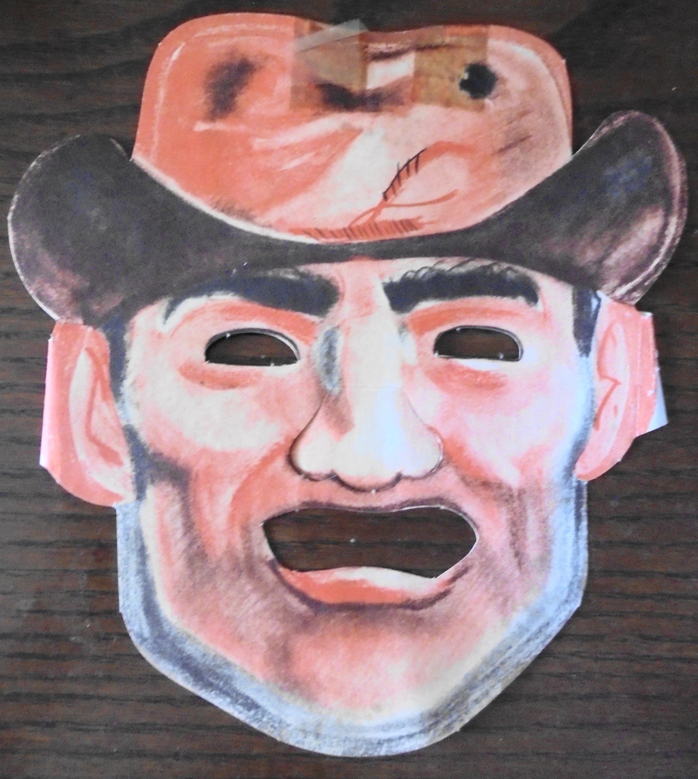 Vintage 1955 Wheaties Cereal Box Premium Mask Texas Ed Lone Ranger Cowboy Cutout