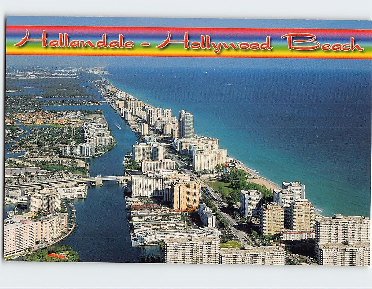 Postcard Hallandale-Hollywood Beach Florida USA