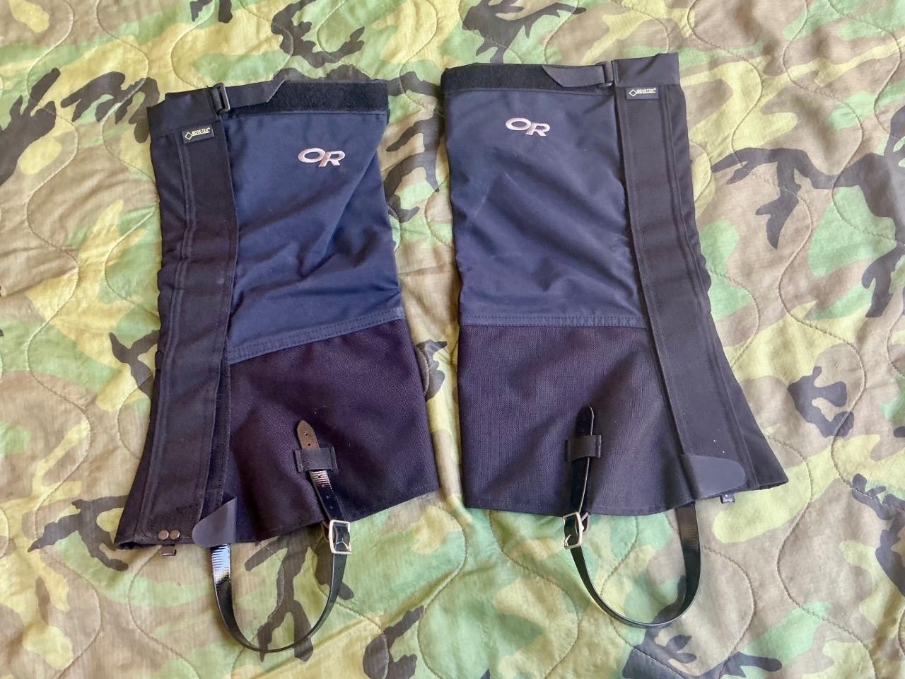Military Surplus OR Outdoor Research Expedition Crocodile Snow Gaiters Black XL