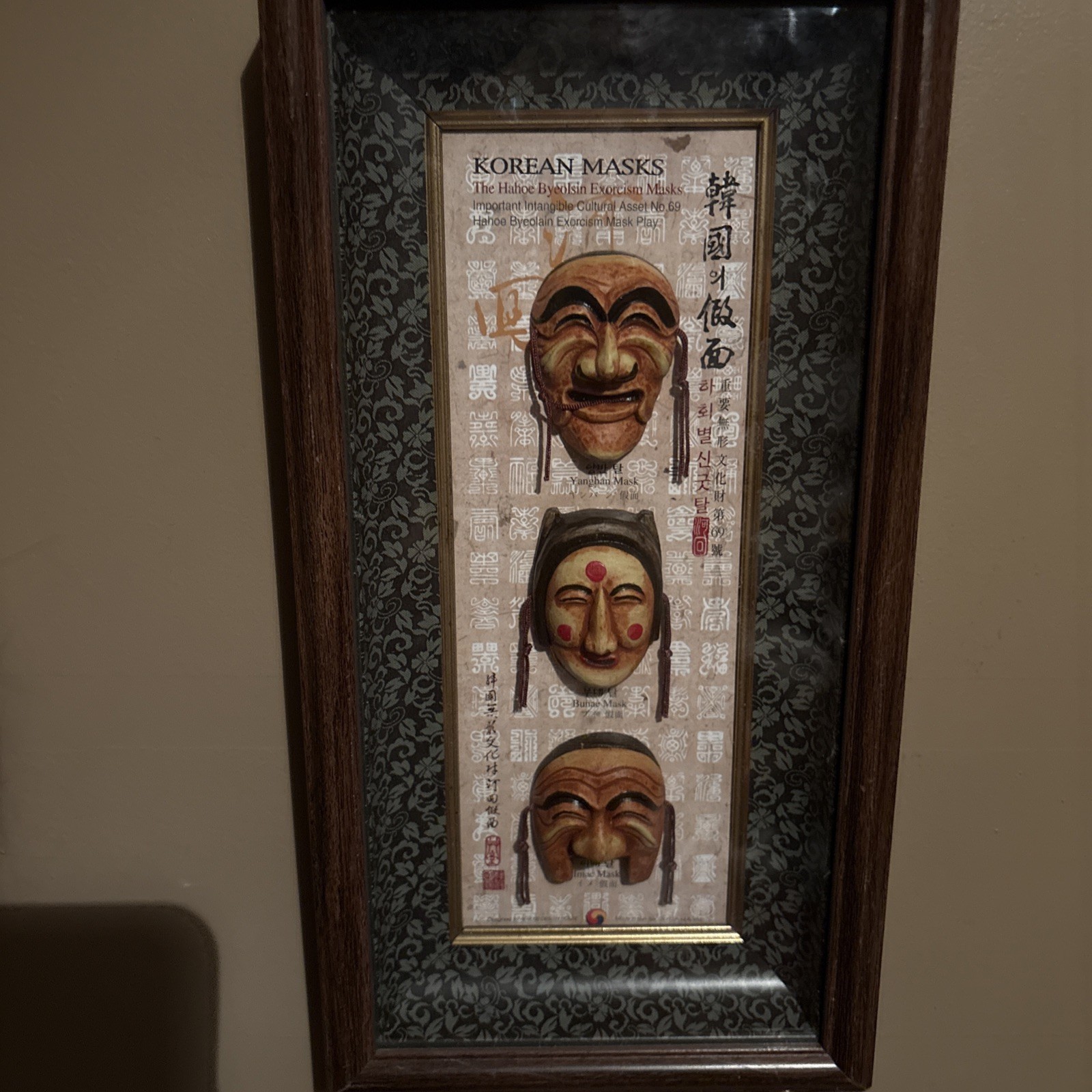 Exorcism Masks Byeolain Korean AD2000 Design House  Shadow Box 2009 Paranormal 