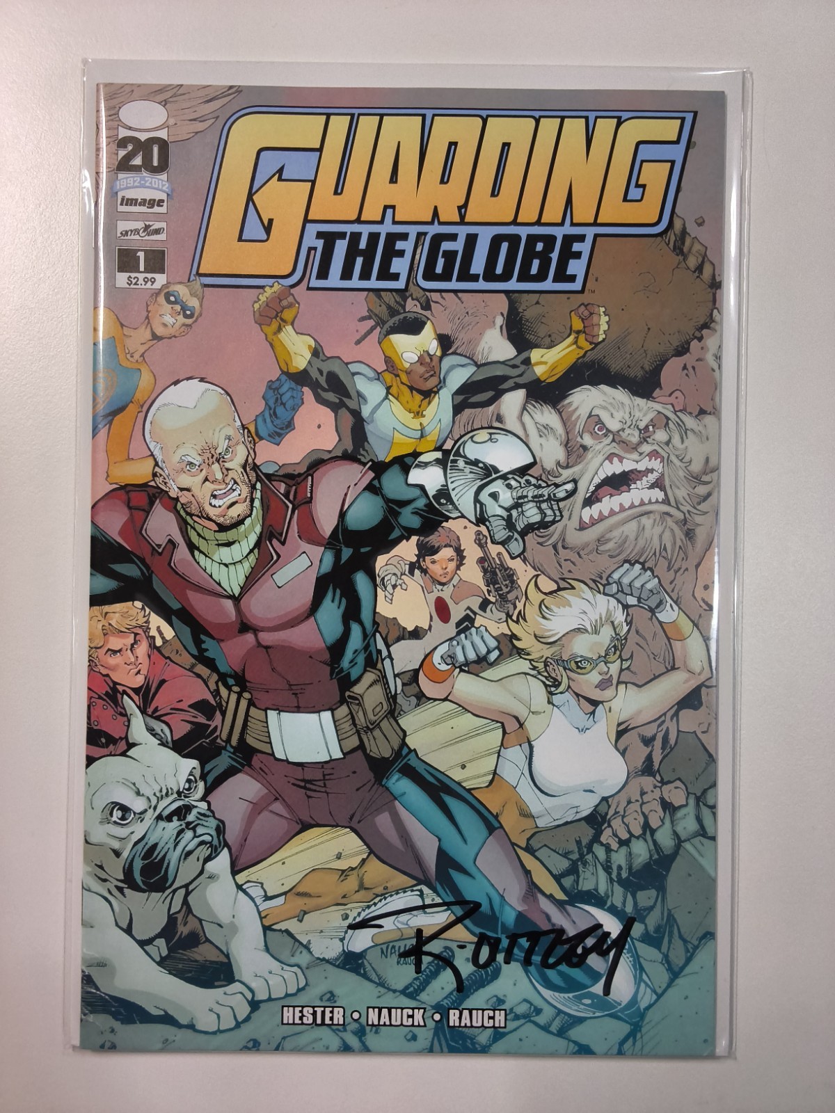 Guarding the Globe #1 Signed Ryan Ottley 1st Print w/COA