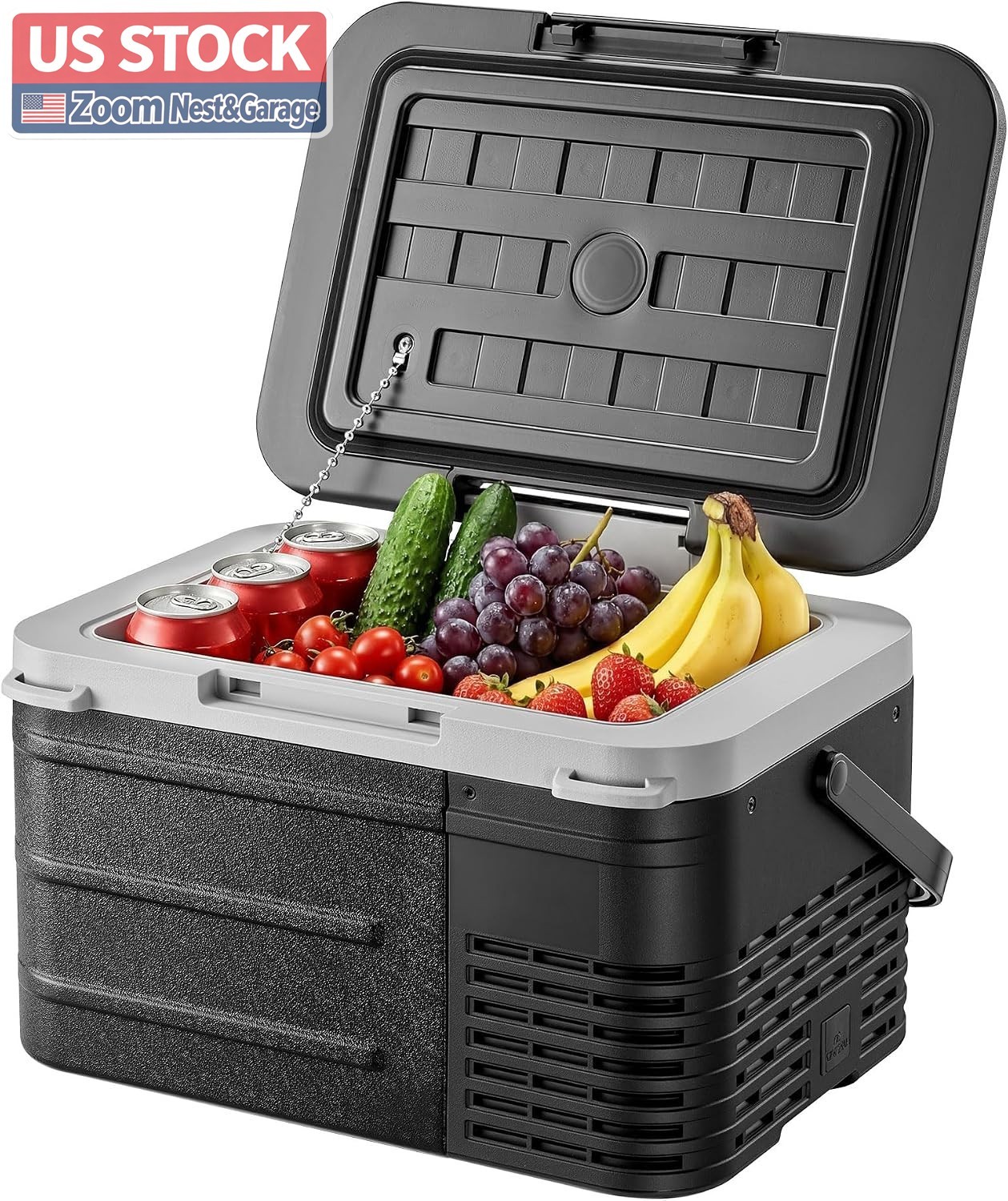 US Stock EKOJUCE 12V Refrigerator 11QT Portable Freezer Electric Cooler