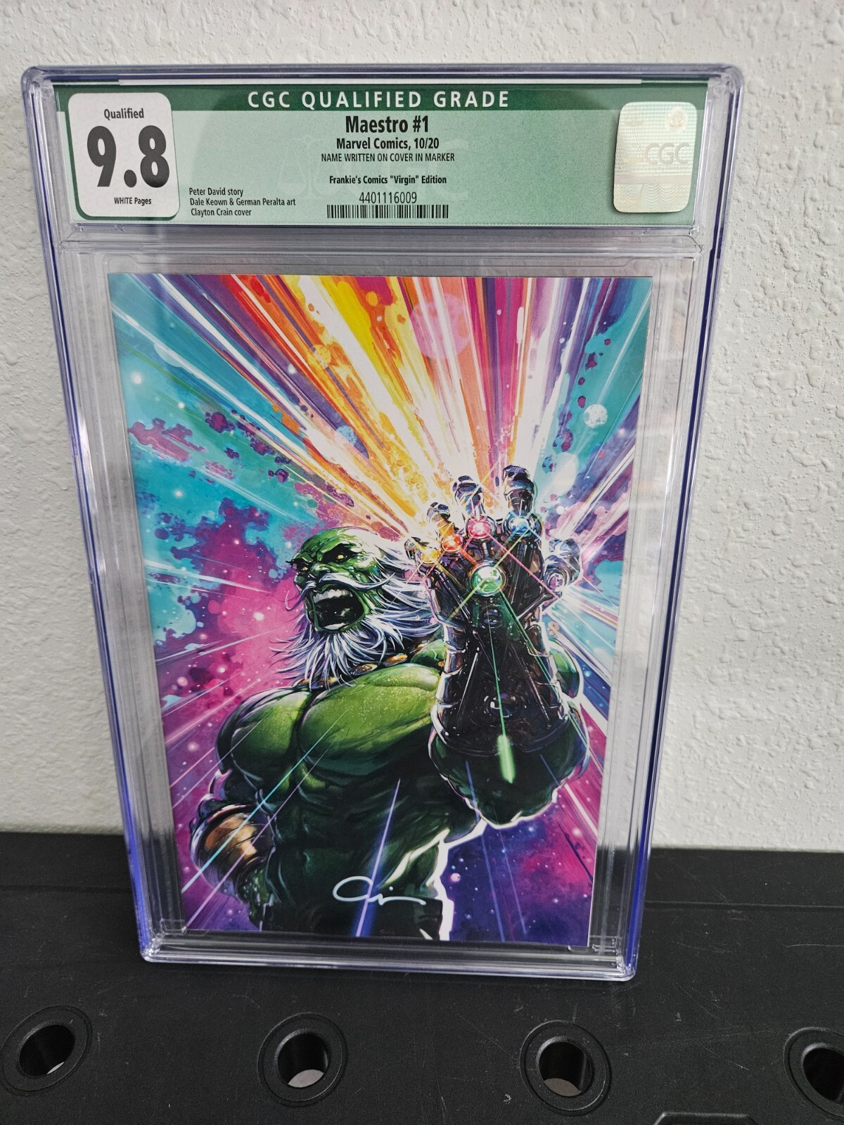 Maestro #1 Frankie's Comics Virgin Clayton Crain Cover signed by Crain CGC 9.8