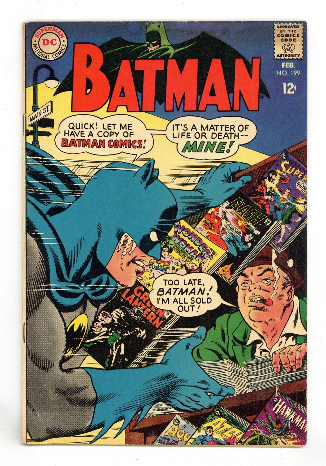 Batman #199 GD/VG 3.0 1968
