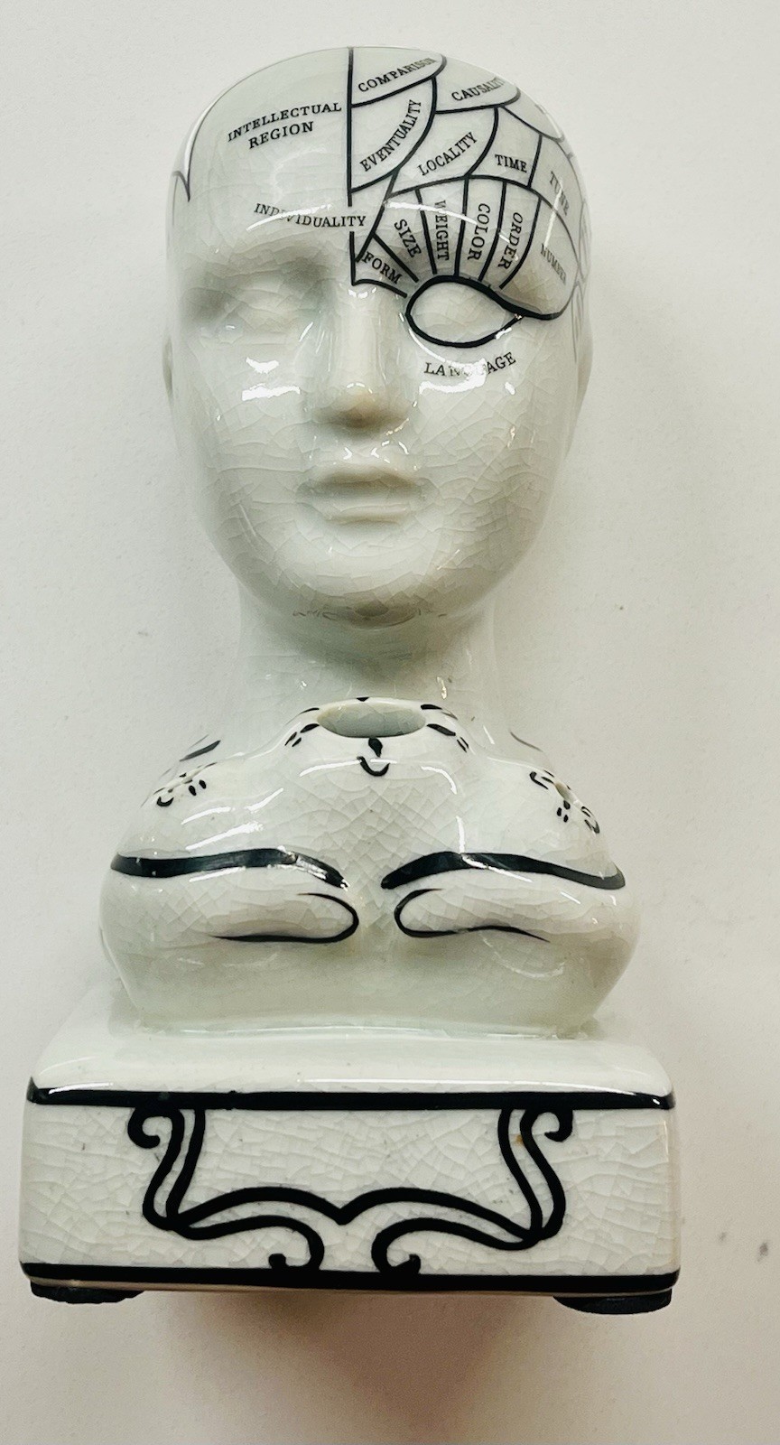 Vintage Phrenology Head Statute