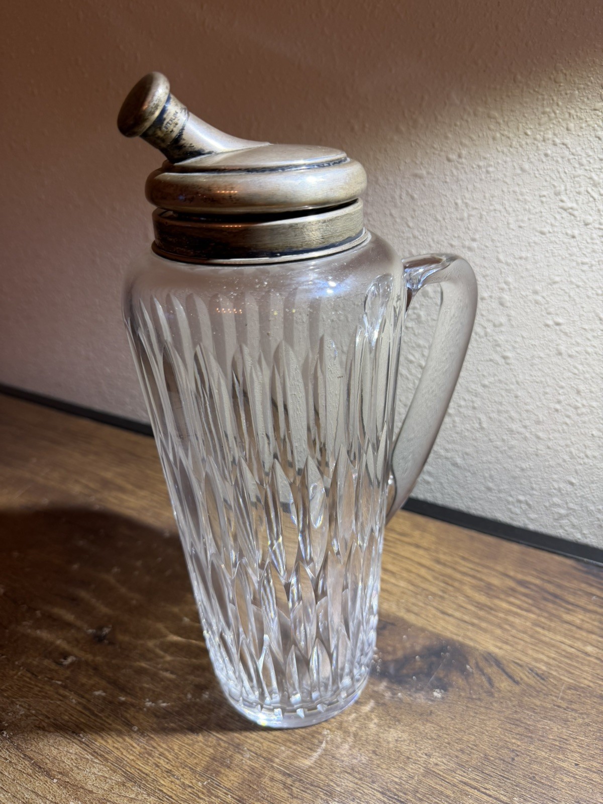 Antique HAWKES Sterling Silver Crystal Cocktail Shaker Antique HAWKES Sterling Silver Crystal Cocktail Shaker