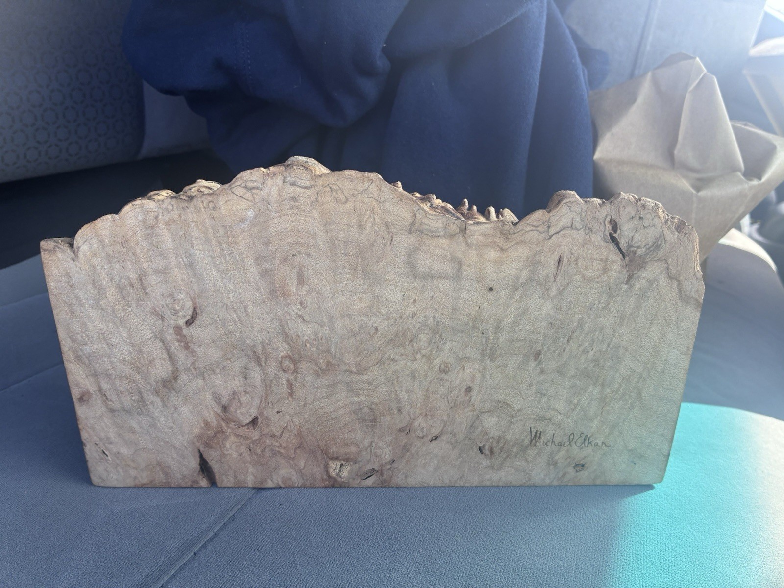 michael elkan burl wood box