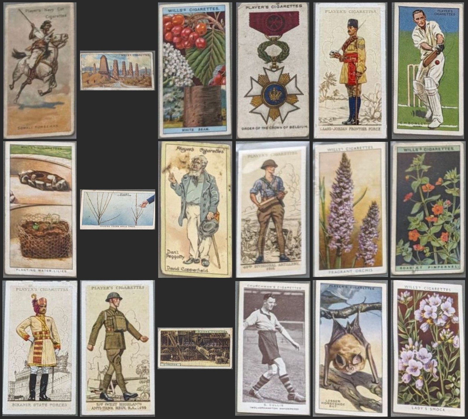 Vintage Cigarette Cards Lot of 18 Player\'s Wills Churchman 1905-1939 UK Tobacco