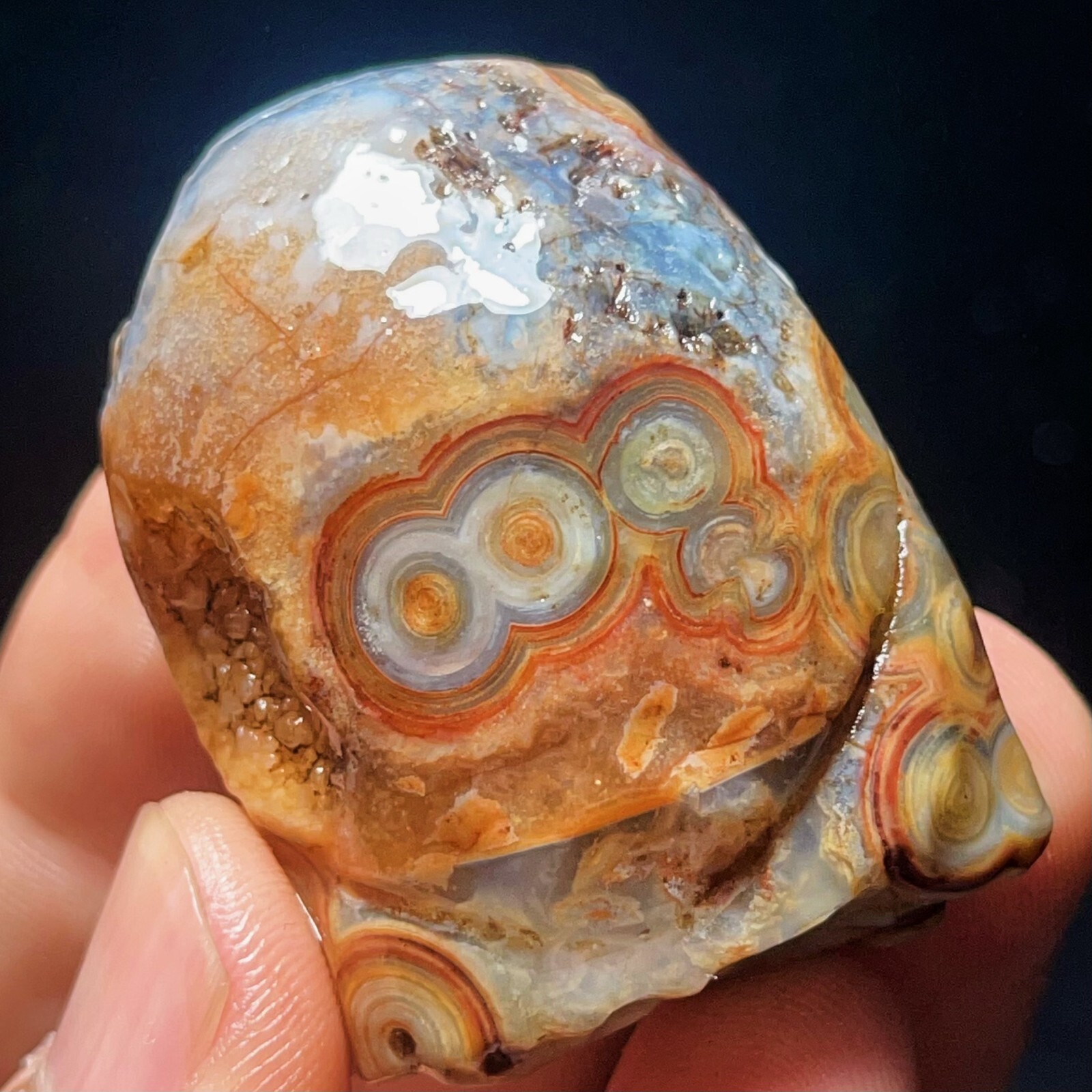 TOP 51G Natural Gobi Agate Eyes Agate Crystal Stone Healing Agate L5285