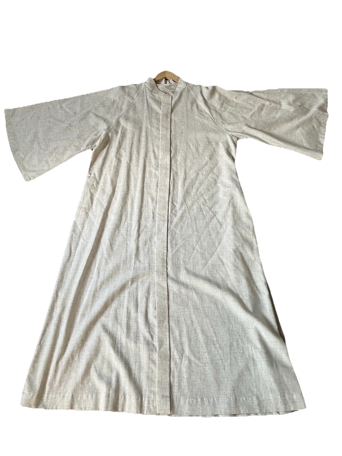 C M Almy & Son Front Plastic Zip Made in USA Church Religion Rayon/Linen Blend