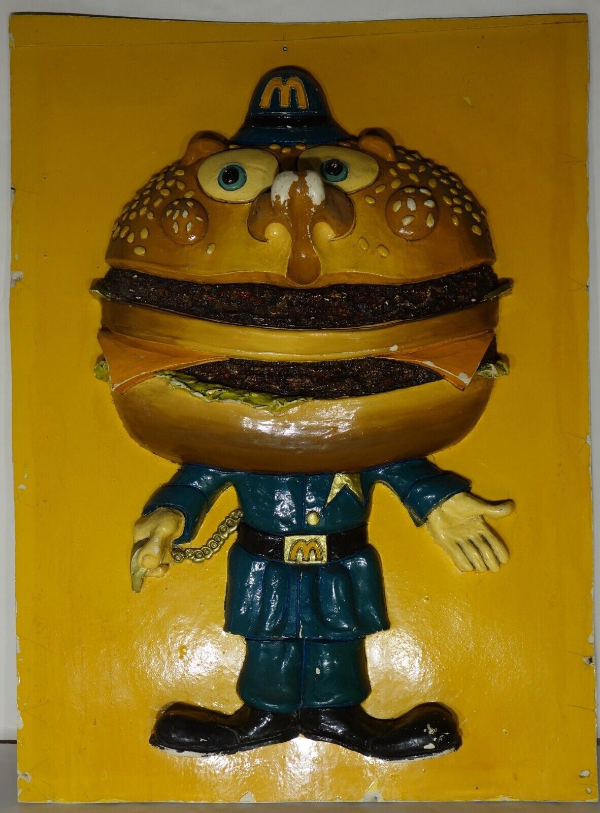 1972 Alfred M. Gordon Designs McDonaldland Officer Big Mac Pop Art Plaque.