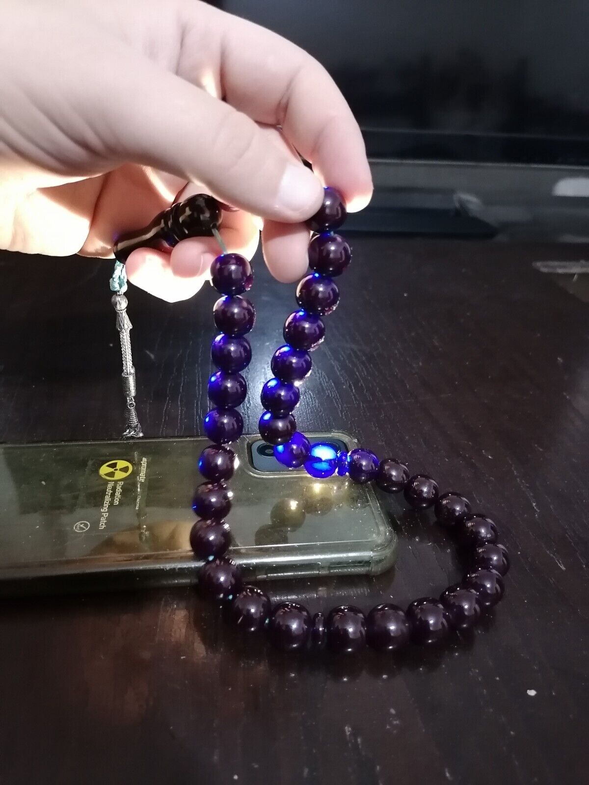 Vintage German Faturan Amber Rosary 33 Islamic Prayer Beads Barrel Tasbeeh