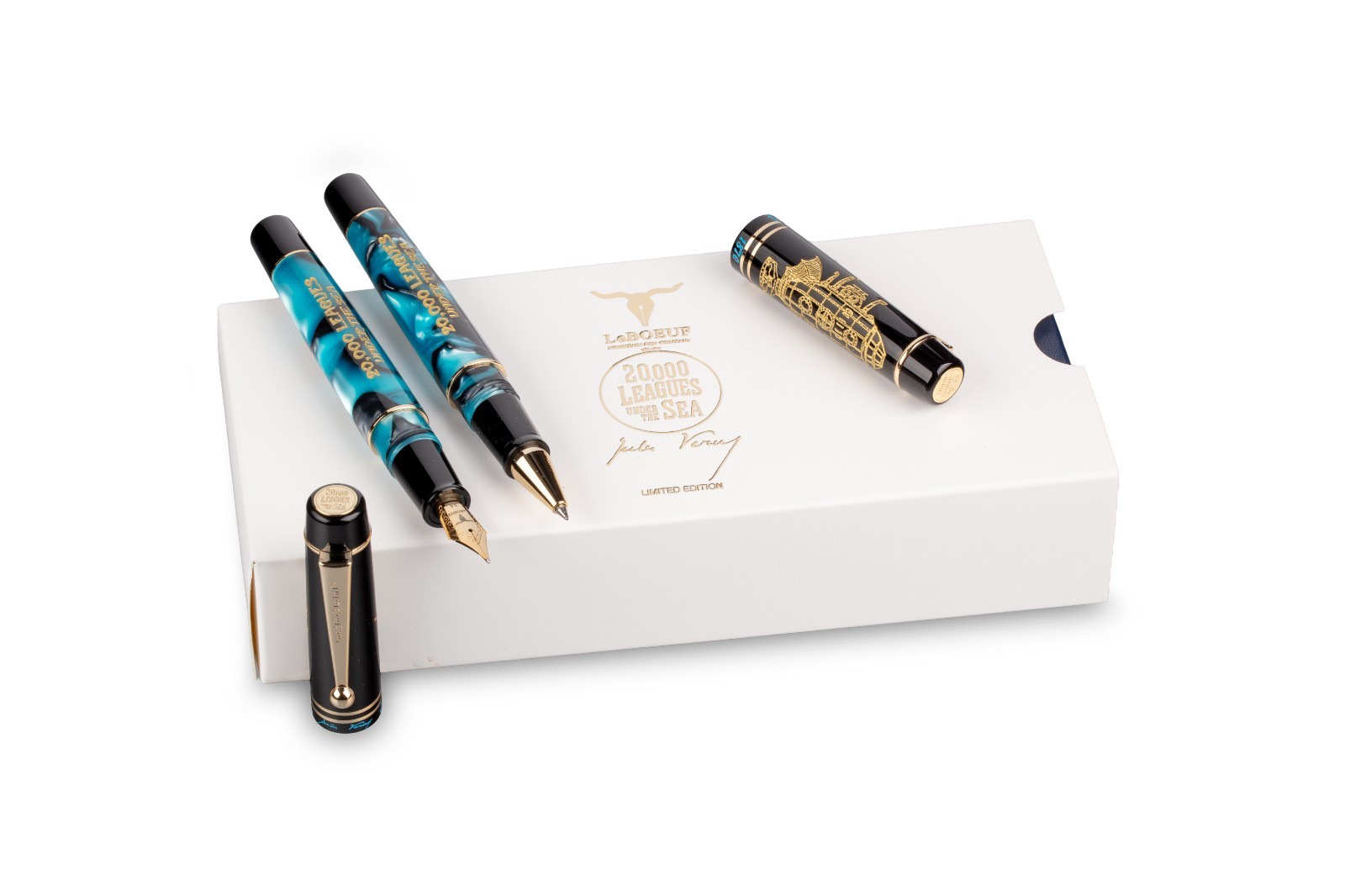 New  LeBOEUF Jules Verne 20,000 Leagues Under the Sea Roller Ball Pen Limited Ed