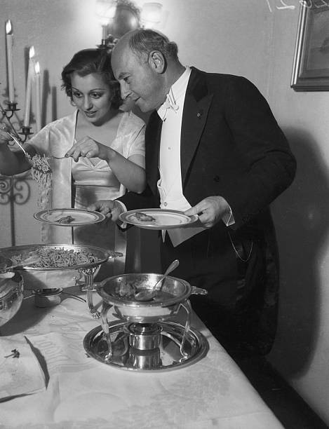 Those attending Emanuel Cohen's party were Frances Drake Cecil B D- Old Photo