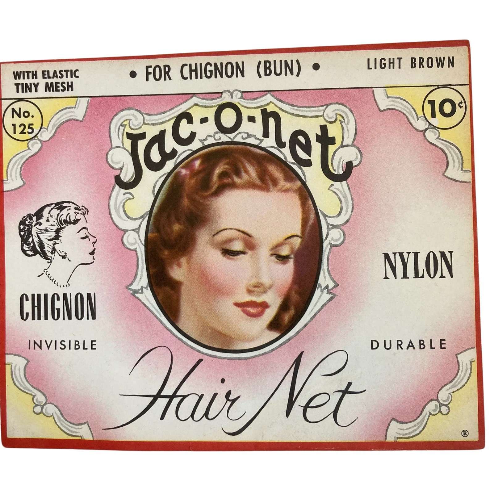 Vintage 1930s Jac-o-net Light Brown Hair Net for Chignon (Bun)