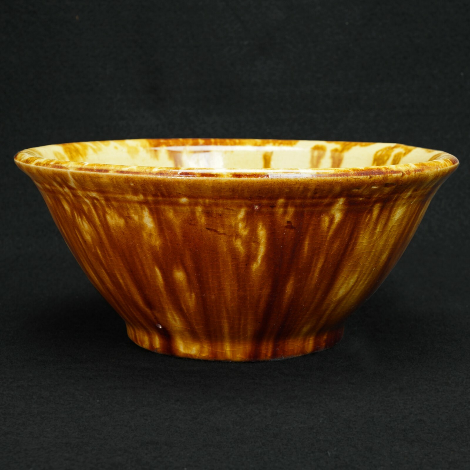 American Rockingham Ceramic Mixing Bowl 19th Century
