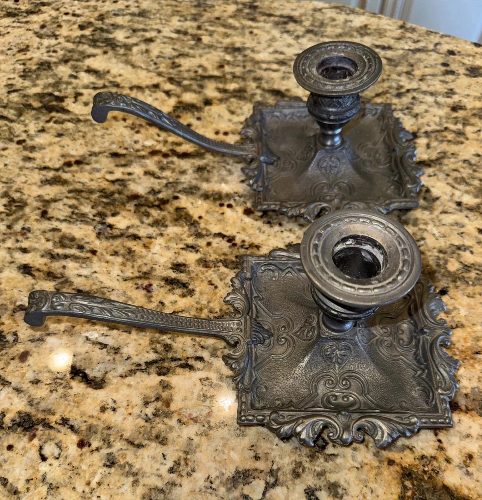 VTG Italy Peltro Metalars Handmade Pewter Candlestick Holder 3\