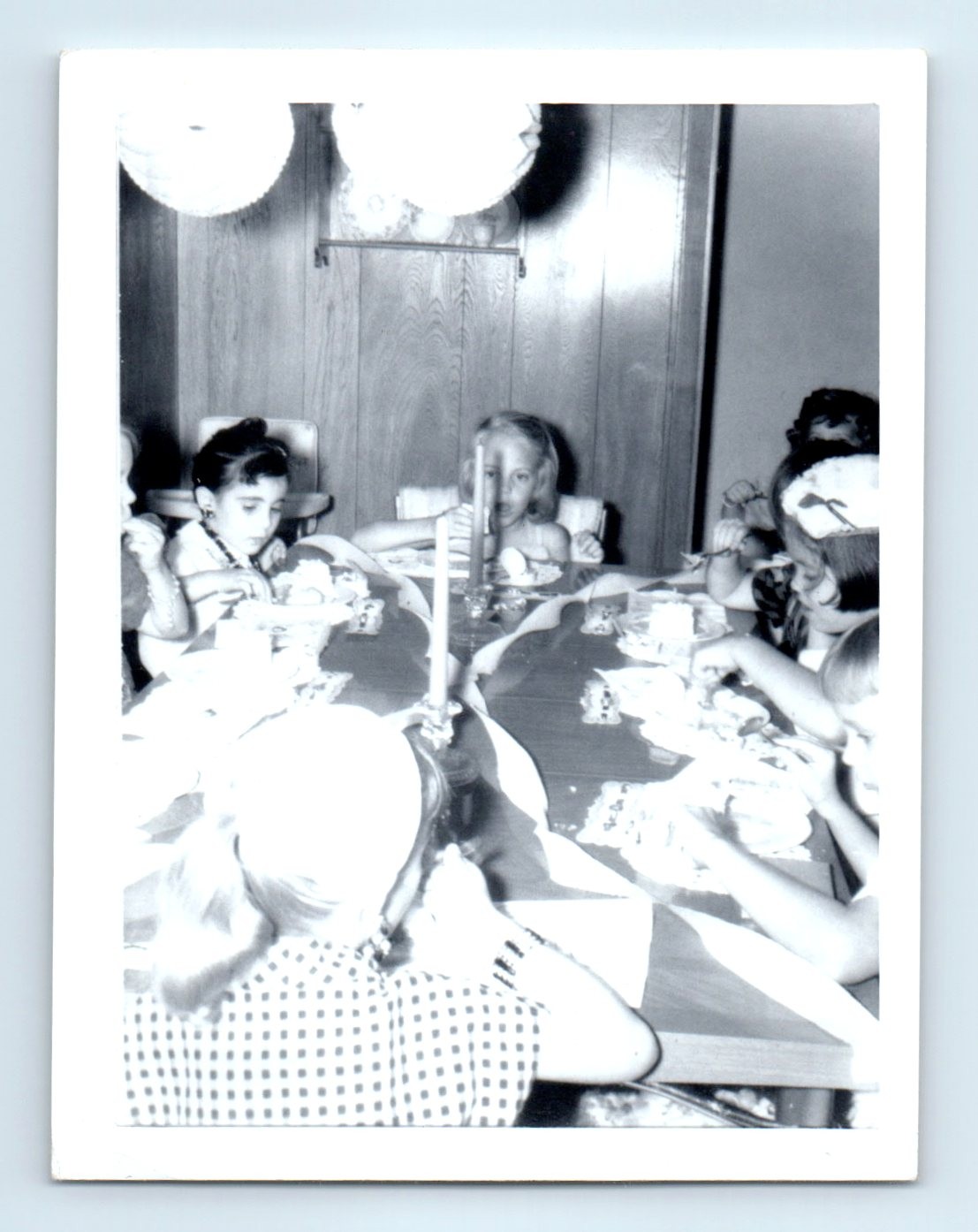 Old Vintage Photo BOYS GROUP CHILDREN BIRTHDAY PARTY FOUND PHOTOGRAPH PICTURE