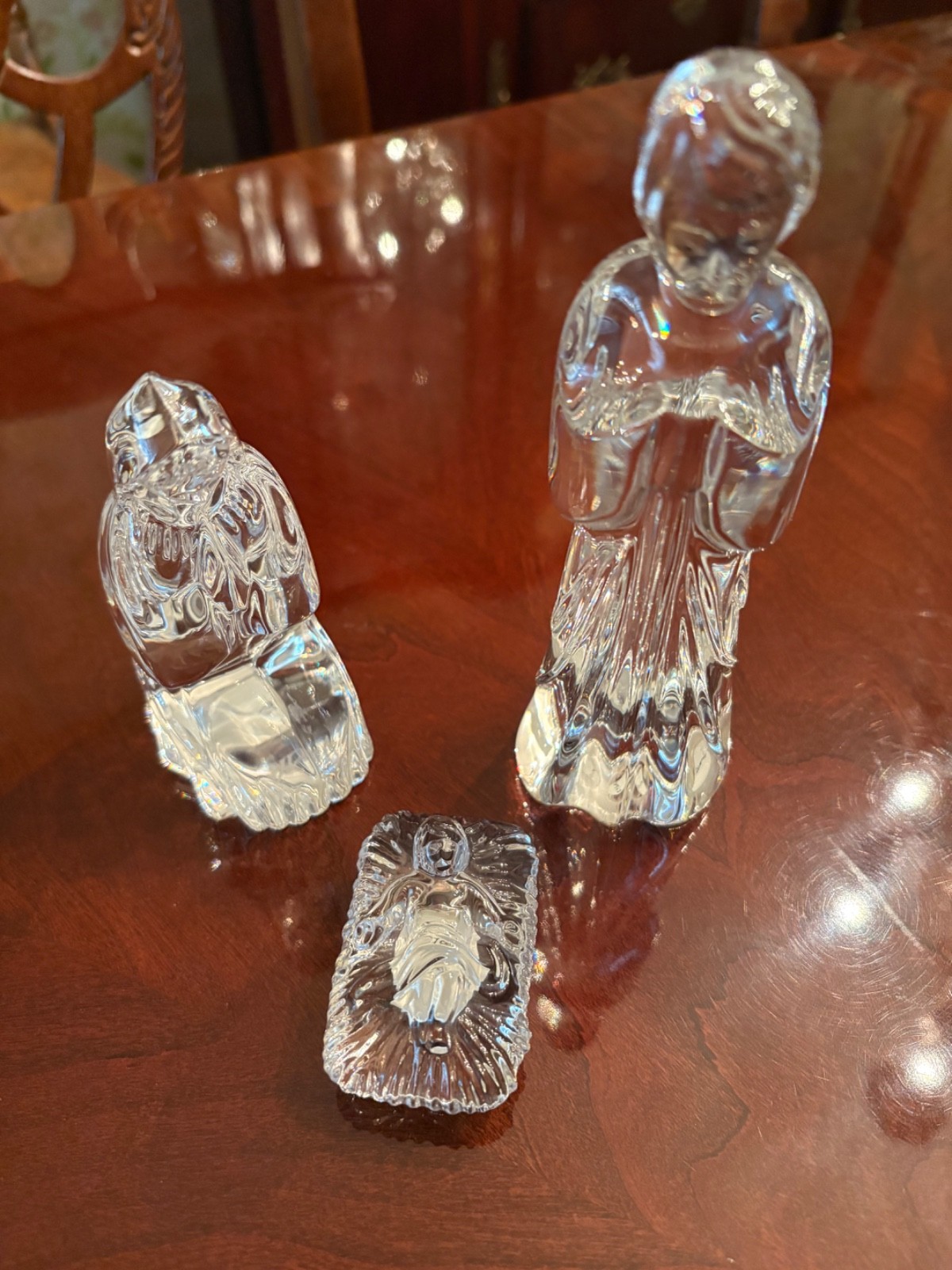 Waterford Crystal  The Holy Family 3 Piece Set Made in IRELAND 