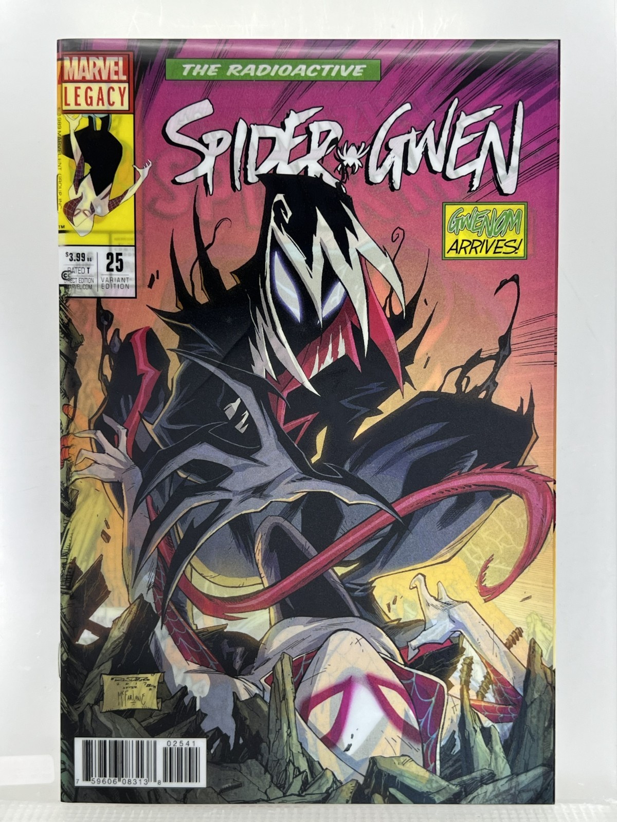 Spider-Gwen 25 ~Est. High 9s ~New Unopened ~Orig. Owner ~Lenticular Homage ~Key