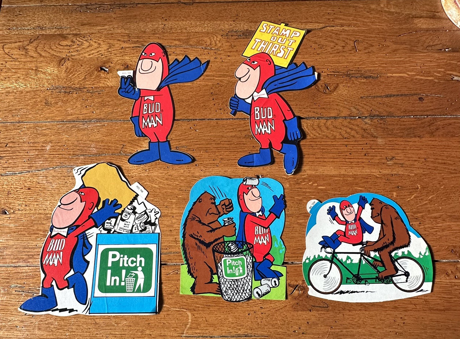 Vintage 1970S, Anheuser-Busch\'s Bud Man  anti-litter and environmental campaign